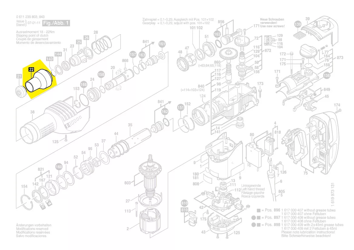 Manchon porte-outil réf. 1 610 591 042